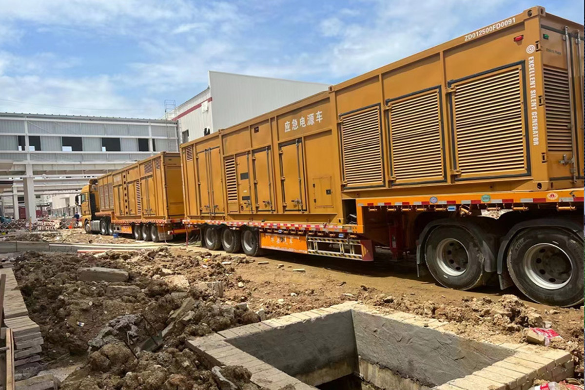 师宗发电机租赁施工现场