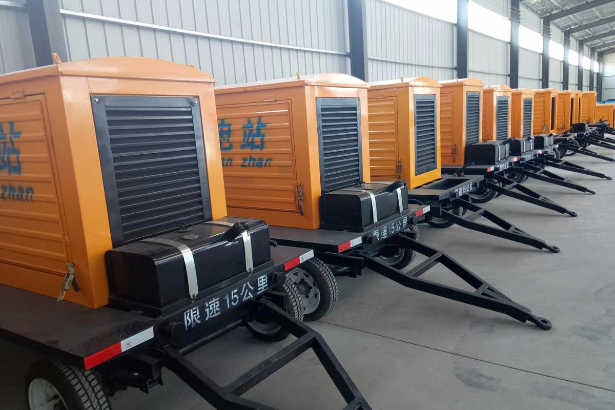 师宗发电机租赁施工现场